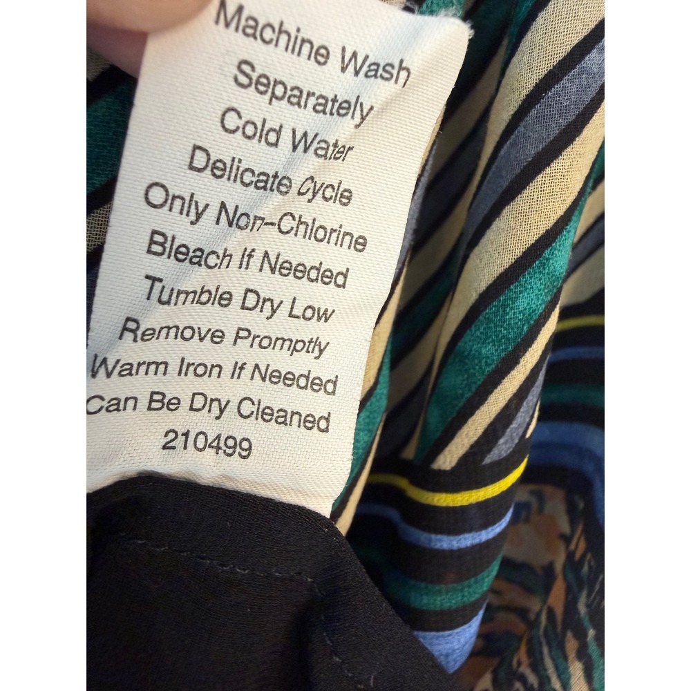 Cabi Womens Mixed Media Sleeveless Top Style 565 Animal Print Stripe Multi Small - Picture 5 of 6
